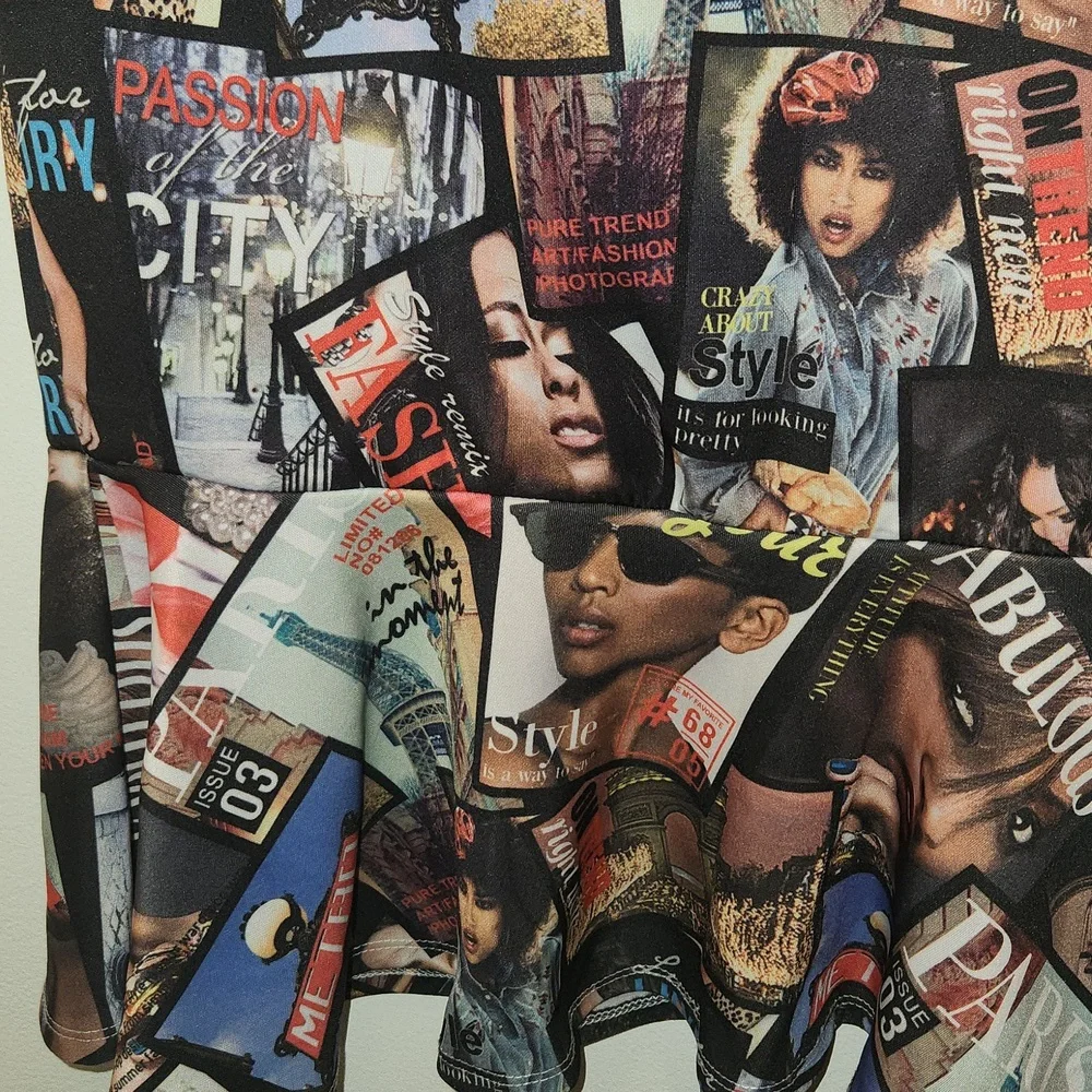 Y2k Mermaid Style Magazine Print Black Girl Magic Skirt Size Medium - Picture 3 of 8